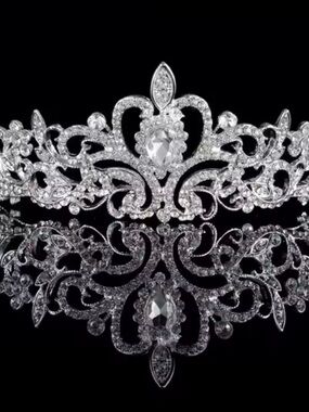 Crystal Silver Tiara Headpiece - Elegant Rhinestone Crown new